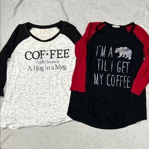 Maurice’s Coffee-Themed Raglan Shirts